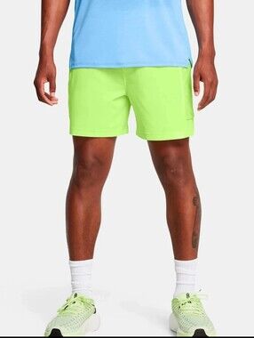 Under Armour UA 5" Trail Run 5 Shorts ~ Light Green Blended Fabric | Men's: S
